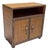 Vintage Campaign Style Woven Rattan Console Cabinet For Sale
