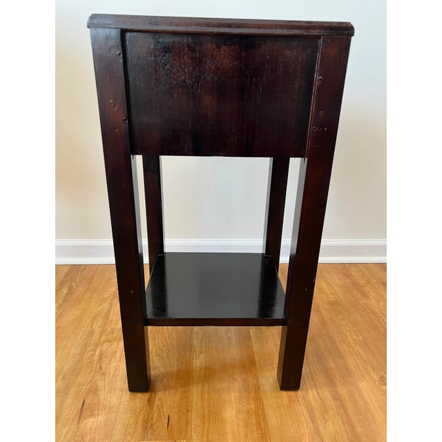 Mid 20th Century Mid 20th Century Vintage Mid Century Handcrafted Single Drawer Side Table With Lacquered Finish For Sale - Image 5 of 13