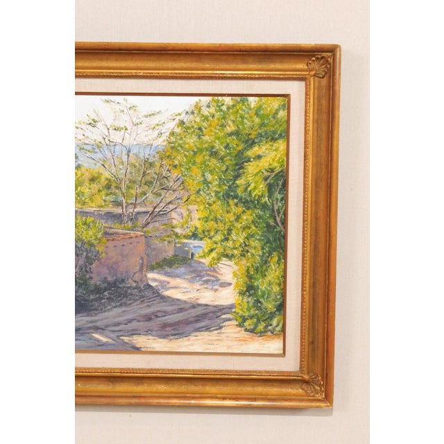 Mid 20th Century Santa Fe Homestead Oil Painting For Sale - Image 5 of 9