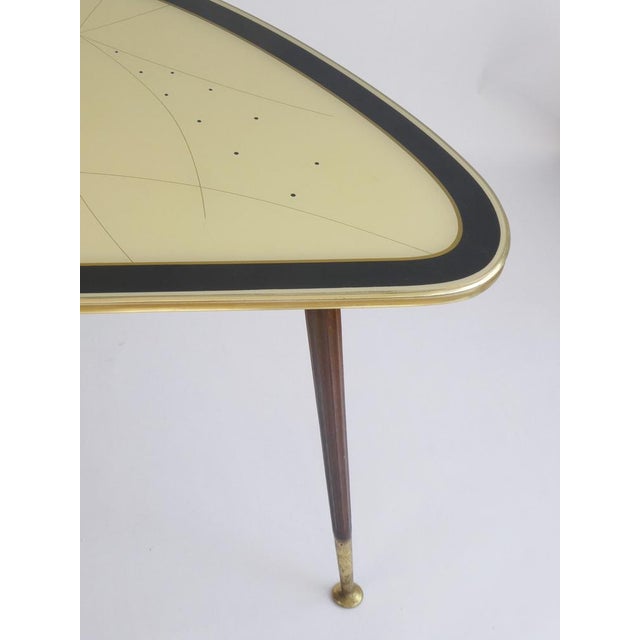 Large Vintage Kidney Shaped Coffee Table, 1960s For Sale - Image 9 of 10