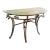 Vintage Hollywood Regency Italianate Glass Console Table With Ornate Gilt Iron Base For Sale