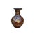 1980s Chinese Brown Lacquer Golden Scenery Decorative Wood Vase Art For Sale - Image 5 of 16