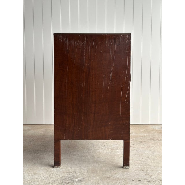 Vintage Norman Bel Geddes for Simmons Steel Chest of Drawers With Brass Pulls, C. 1930s For Sale - Image 17 of 18