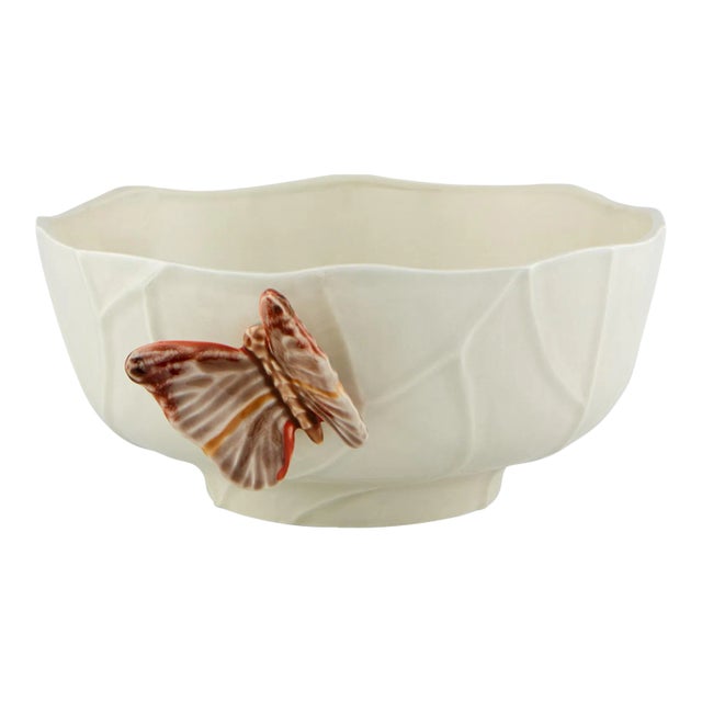 Bordallo Pinheiro Cloudy Butterflies by Claudia Schiffer Salad Bowl, 100 oz For Sale