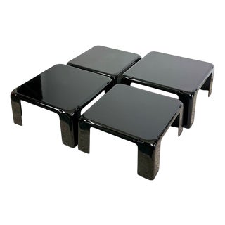 Stacking Tables by Mario Bellini for C&B Italia, 1960s, Set of 4 For Sale