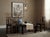 Brown Vintage Brown Lattice Work Hexagonal Narrow Accent Armchair For Sale - Image 8 of 11