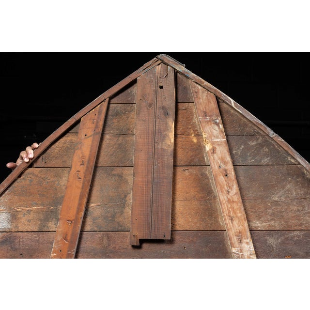 Oversize Antique Industrial Electric Service Hand-Painted Wooden Sign For Sale - Image 12 of 15