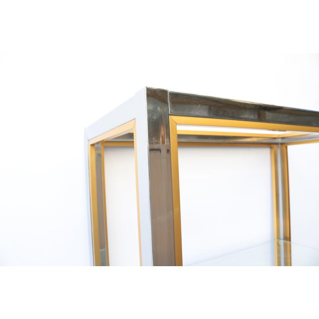 1920s Pair of Italian Modern Brass and Chrome Etageres For Sale - Image 16 of 18