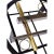 Metal Kaizo Oto Gold Black and Steel Art Deco Inspired Round Glass Top Coffee Table For Sale - Image 7 of 9