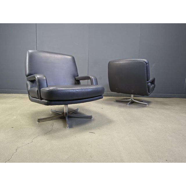 1970s Swivel Chairs attributed to Bernd Munzebrock for Walter Knoll, 1970s, Set of 4 For Sale - Image 5 of 13