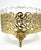 Vintage Hollywood Regency Gold-Tone Filigree & Glass Footed Dish — Candy / Nut Bowl / Vide Poche For Sale - Image 10 of 15