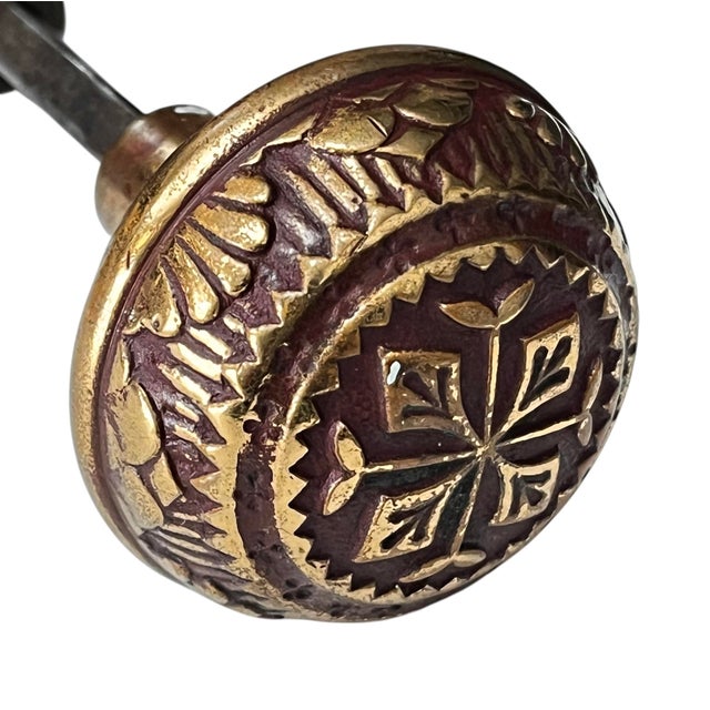 Antique 1880s American Vernacular Bronze Door Knobs- A Pair For Sale - Image 4 of 9