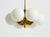 Beautiful kaiser leuchten ceiling lamp with six opal glass shades. superb sixties space age design, entirely made of...