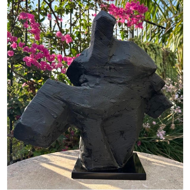 Ju Ming (Zhu Ming) Taichi Series Abstract Sculpture – Painted Copper (Bronze Finish), Marble Base, 19" H For Sale - Image 4 of 18