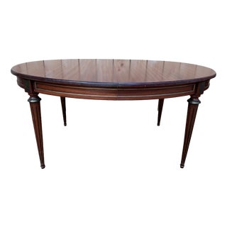 Louis XVI Style Oval Dining Table, 1980s For Sale