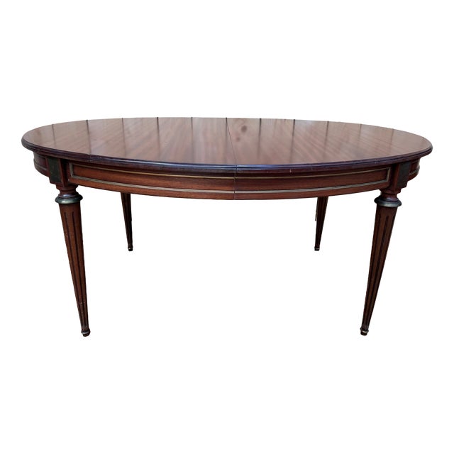 Louis XVI Style Oval Dining Table, 1980s For Sale
