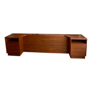 1980s Teak Queen Headboard For Sale