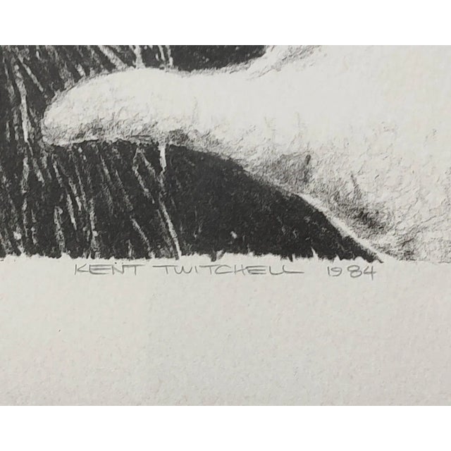 Wood Kent Twitchell 1984 Woman Signed Framed Print For Sale - Image 7 of 12