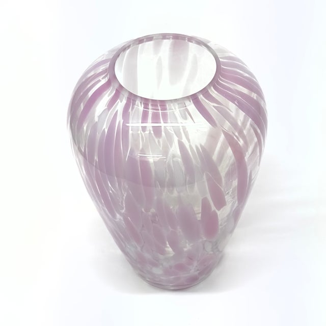 Kosta Boda Matte Frosted Pink & White Art Glass Vessel Curation - Group of 5 For Sale - Image 4 of 16