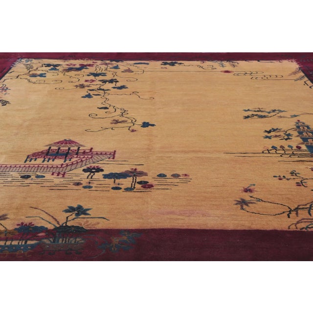 Early 20th Century Antique Chinese Art Deco Rug, 09'01 X 11'02 For Sale - Image 4 of 9