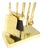 Set of Quality Mid Century Modern Brass Fireplace Tools For Sale