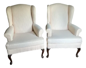 Pair of Paul Robert Wingback Chairs