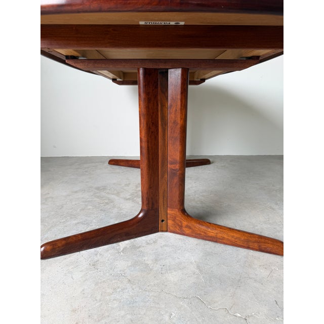 Mid Century Modern Danish Rosewood Dining Table by Rasmus, Made in Denmark For Sale - Image 11 of 18