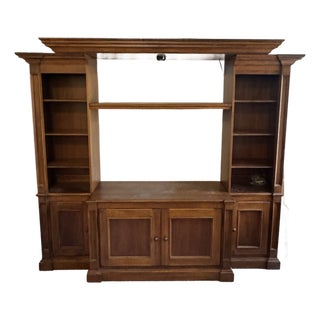 Vintage Cherry Nichols & Stone Williamsburg Collection Entertainment Center For Sale