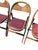 Late 20th Century Set of 6 Vintage Acme Chair Company Walnut Folding Chairs + 2 Parts Chairs For Sale - Image 5 of 12