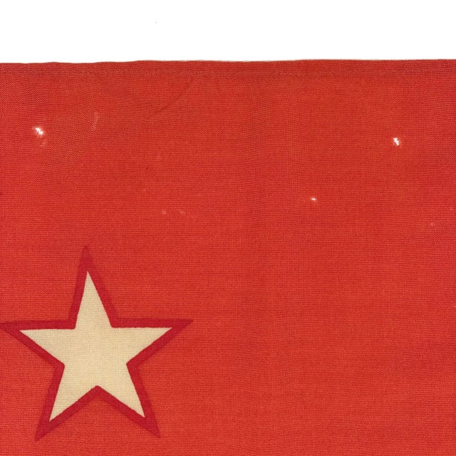 Vintage Distressed Wool Flag of Singapore For Sale In Los Angeles - Image 6 of 7