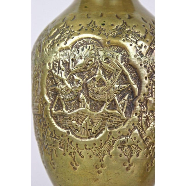 Antique Biedermeier Chased Brass Vases, 1860, Set of 2 For Sale - Image 9 of 18