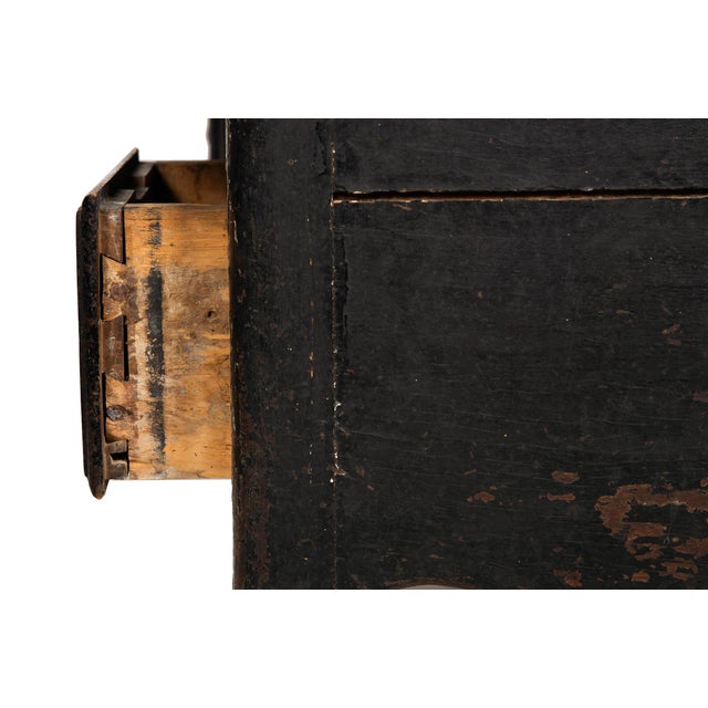 French Provincial Desk in Ebonized Polychrome, Late 18th Century For Sale - Image 11 of 17