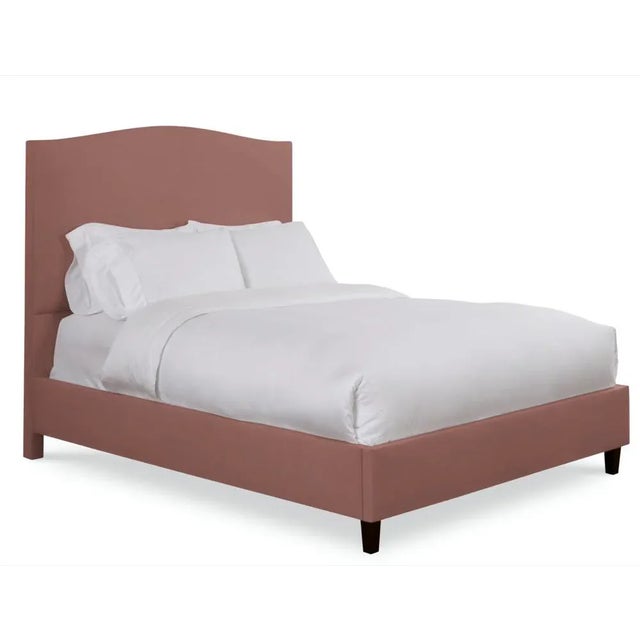 Modern Hazel California King Headboard, Blush Velvet For Sale - Image 3 of 5