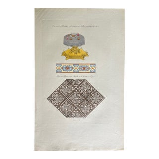 Mid 19th Century Etching Reproduction of 16th Century Furniture Design by Nicolas Xavier Willemin For Sale