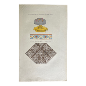 Mid 19th Century Etching Reproduction of 16th Century Furniture Design by Nicolas Xavier Willemin