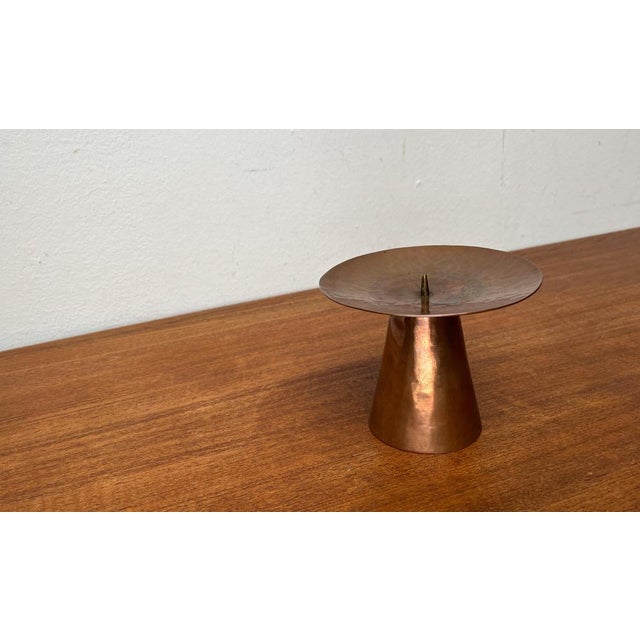 Metal Mid-Century German Handmade Copper Candleholder from AWD, 1960s For Sale - Image 7 of 18