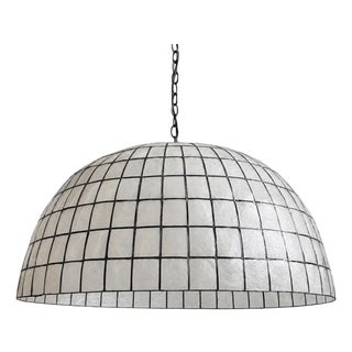 Capiz Shell Dome Chandelier Pendant Light For Sale