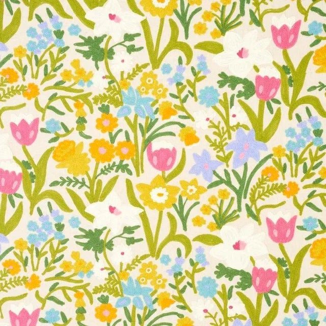 Sample - Schumacher Crewel Garden Fabric in Multi For Sale