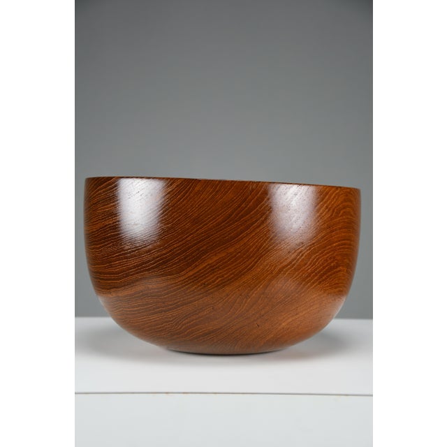 Large Mid-Century Modern Scandinavian Jatoba Wood Bowl, 1960s For Sale - Image 13 of 13