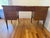 Vintage Edwardian-Style Oak Pedestal Desk With Casters For Sale - Image 10 of 10