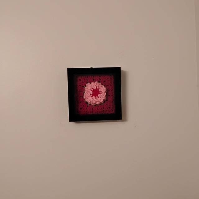 Delaware Peach Blossom State Flower Fiber Art For Sale In New York - Image 6 of 6