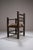Rustic Modernist French Armchair in Stained Oak and Animal Hide, 1950 For Sale - Image 14 of 18