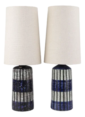 Large Mid-Century Ceramic Table Lamps from Upsala Ekeby, 1950s, Set of 2