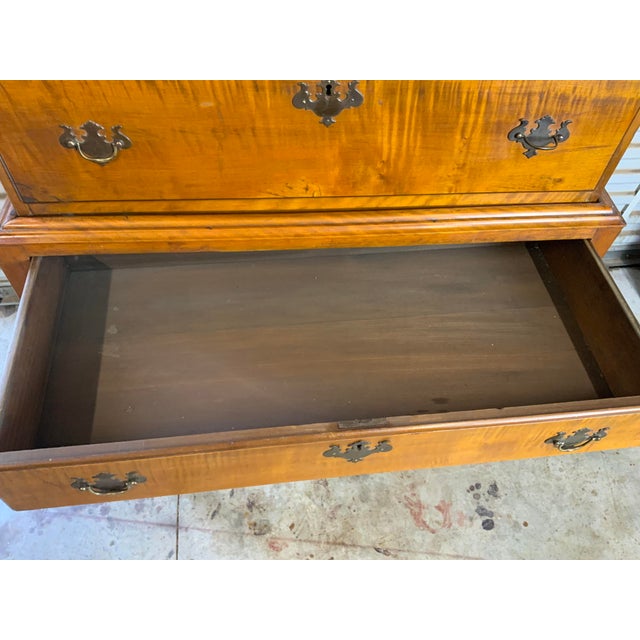 Early 20th Century Curly Maple Highboy For Sale - Image 9 of 17