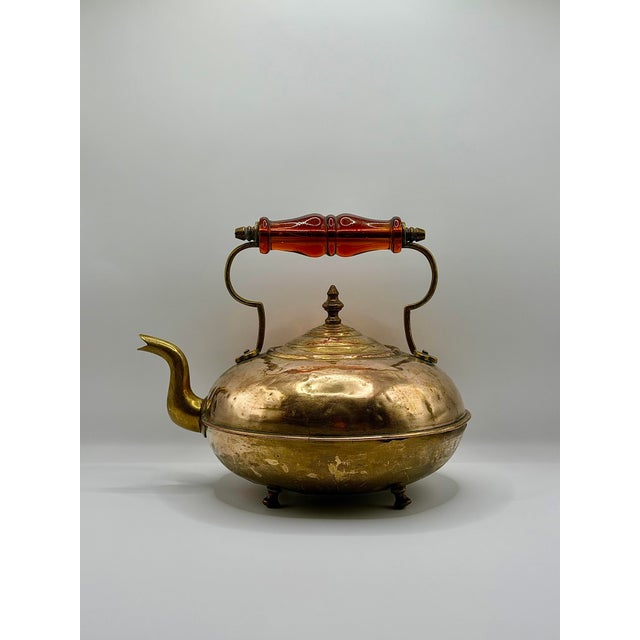 Antique JCB James Clews Birmingham brass toddy kettle, estimated late 19th to early 20th century, likely circa 1880s to...