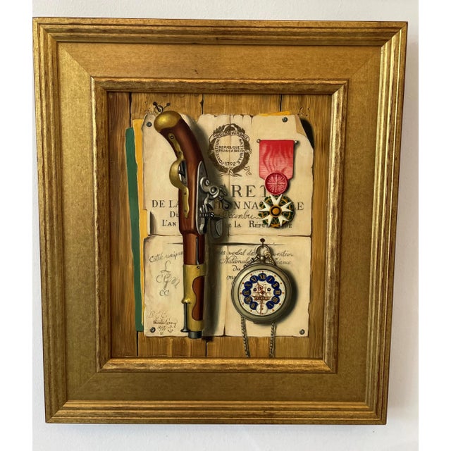 Realism Trompe l'Oeil Oil Painting by Charles Cerny For Sale - Image 3 of 12