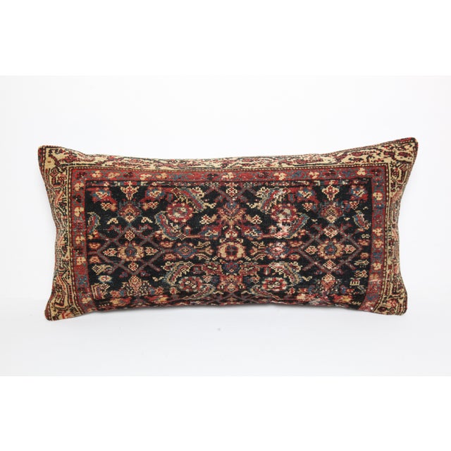 Oriental Antique Handwoven Lumpar Rug Pillow Cover -16'' X 32'' For Sale - Image 9 of 11
