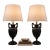 Late 20th Century Neoclassical Black Urn Table Lamps With Figural Relief - a Pair For Sale