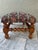 Wood Antique 19th Century Bobbin Leg Upholstered Wood Footstool For Sale - Image 7 of 12