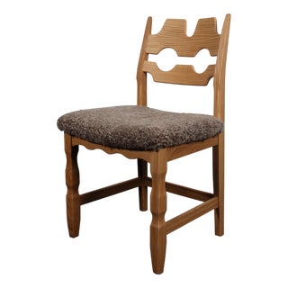 Razoblade Dining Chair in Oak attributed to Henning Kjærnulf, Denmark, 2023 For Sale
